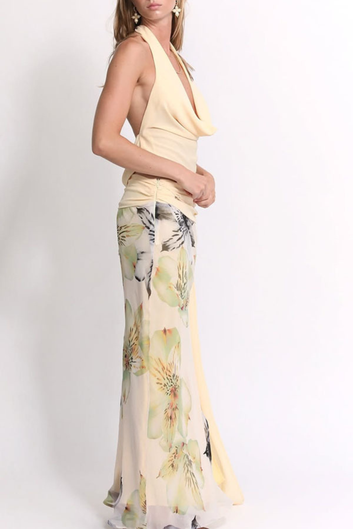 Backless Halter Top & Skirt Set