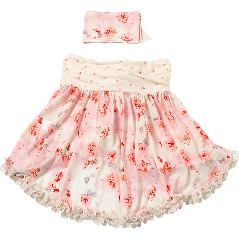 Spring Women Clothing Sexy Floral Printing Scarf Collar Irregular Asymmetric Tube Top Vest for Women
