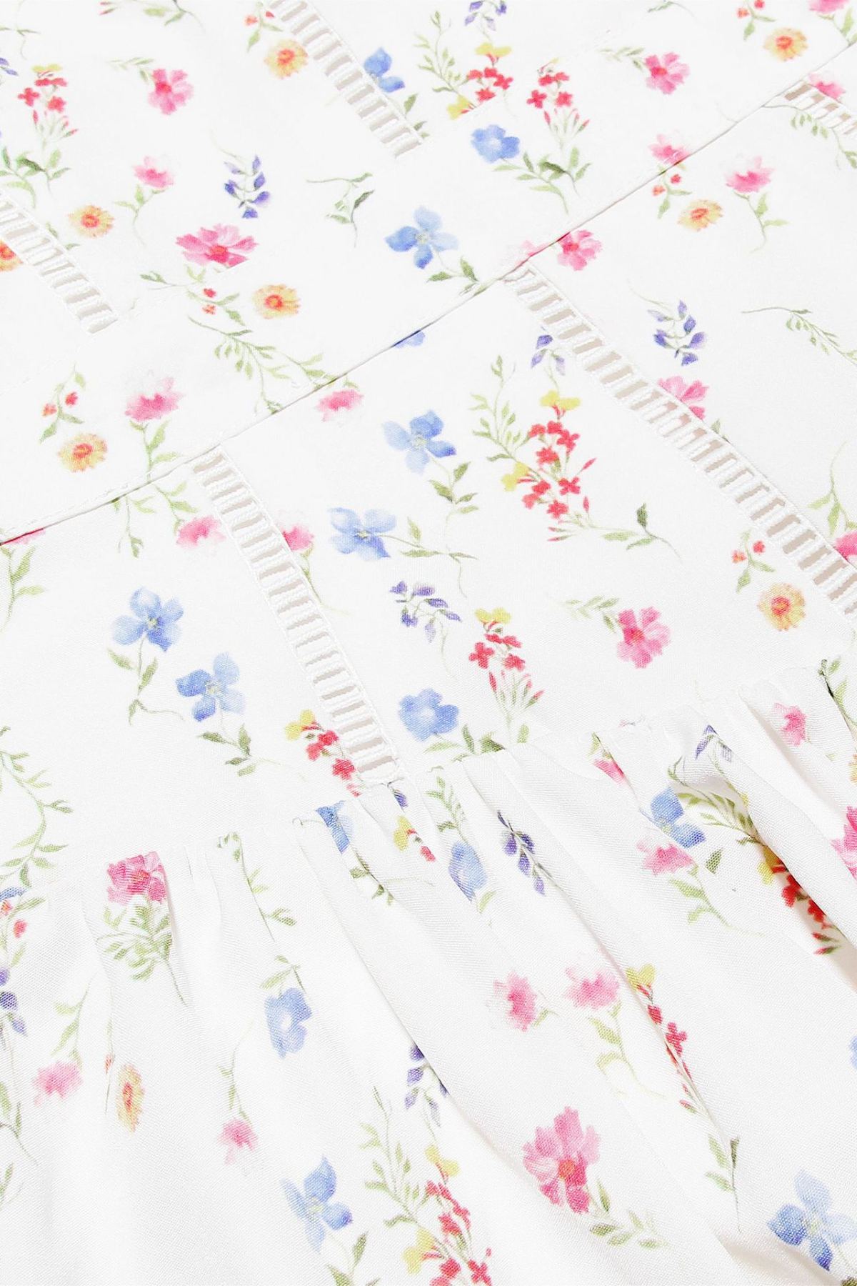 Floral Print Cinch Waist Maxi Dress