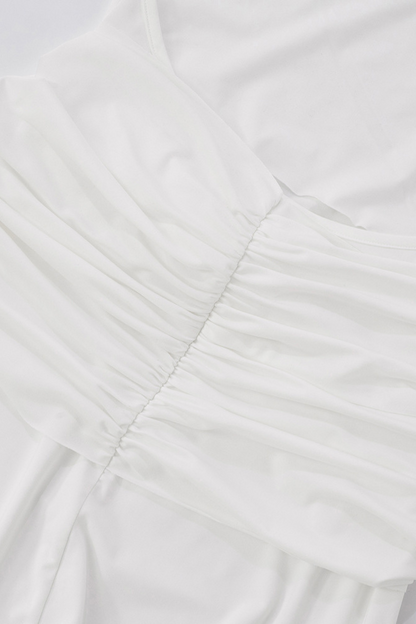 Pleated A-Line Halter Maxi Dress
