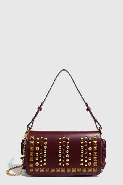 Retro Tassel Rivet Crossbody Bag