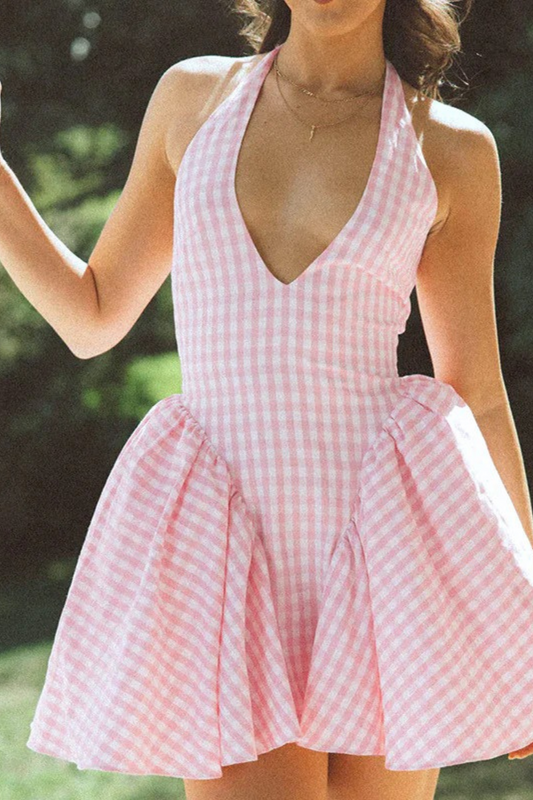 Gingham Cinch Dress