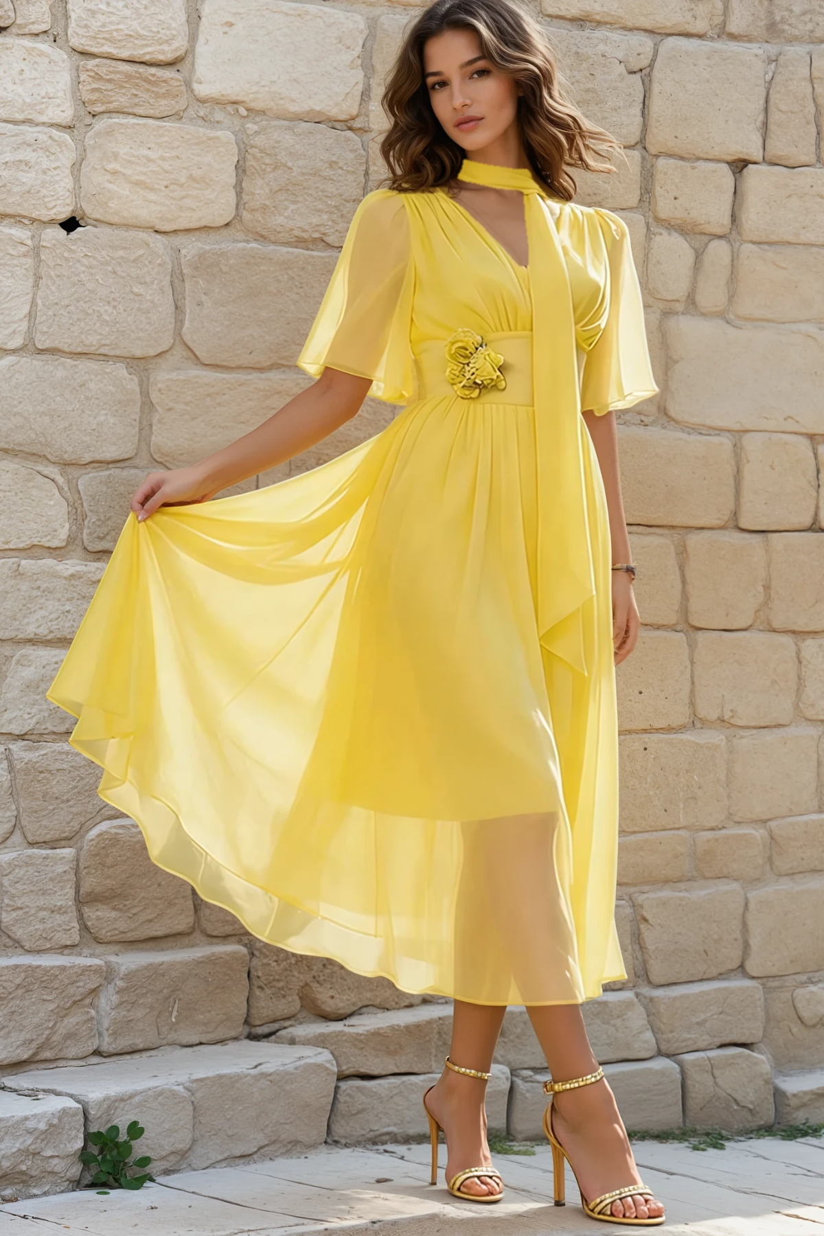 Flowy Floral A-Line Dress