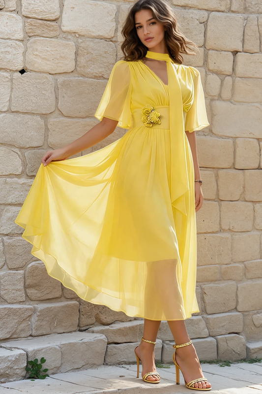 Flowy Floral A-Line Dress