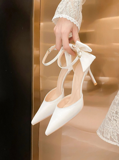 Bow Detail Strap Heel