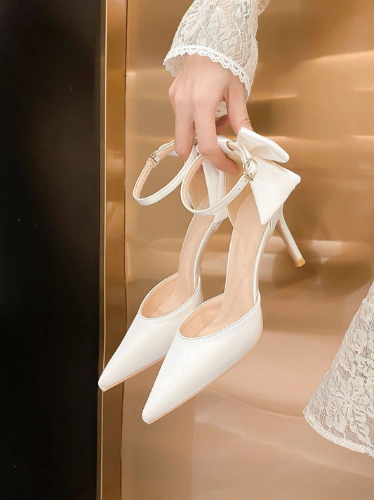 Bow Detail Strap Heel