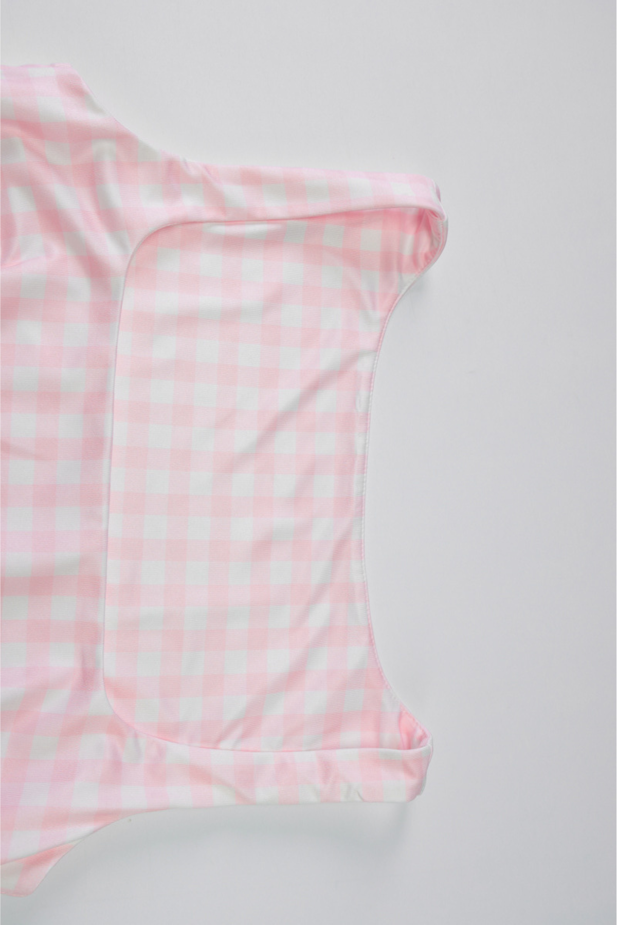 Slim Fit Check Square Neck Tank Top