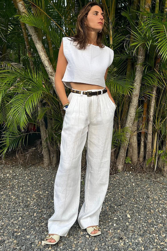 Lightweight Linen Two-Piece Summer Set