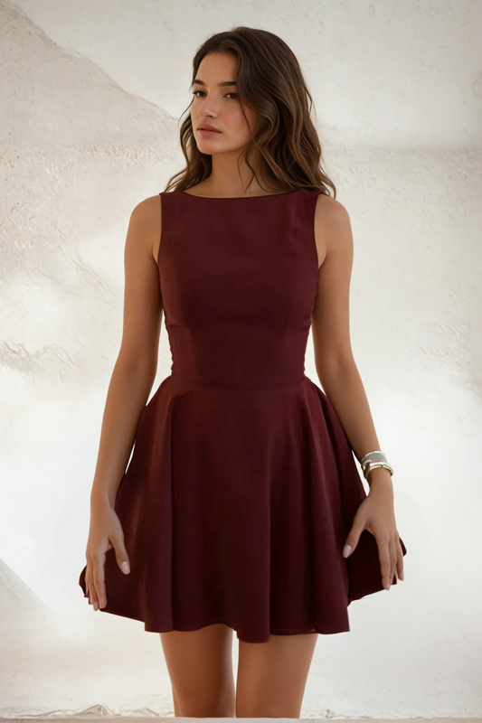 Backless A-Line Mini Dress