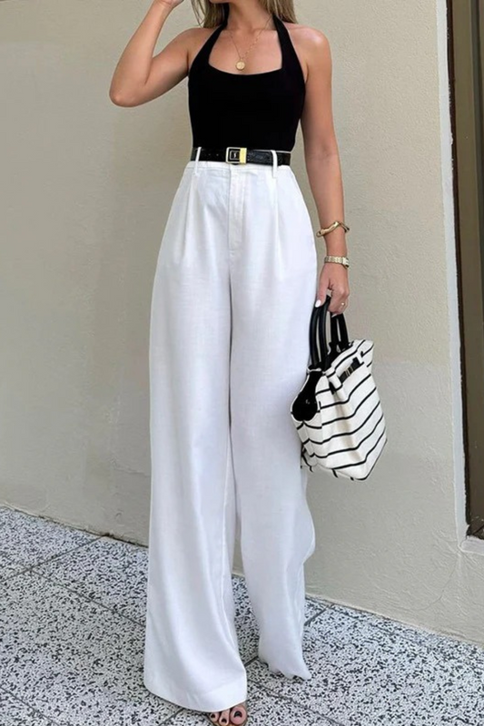 High Waist Wide-Leg Trousers