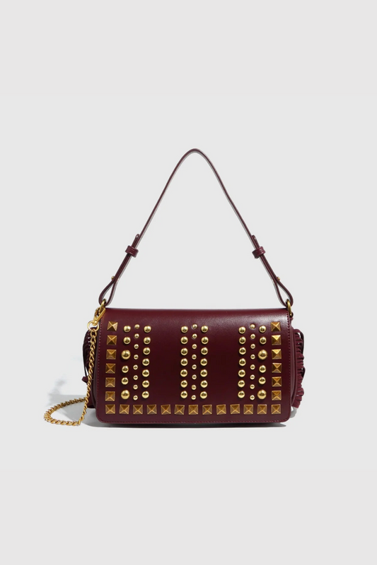 Retro Tassel Rivet Crossbody Bag