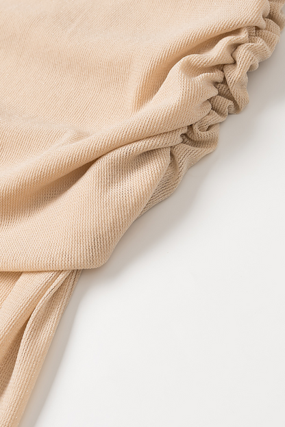 Solid Halter Crop Top & Slit Maxi Skirt Set