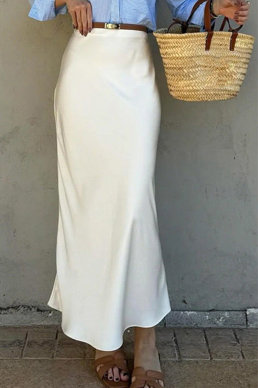 Solid Long Skirt