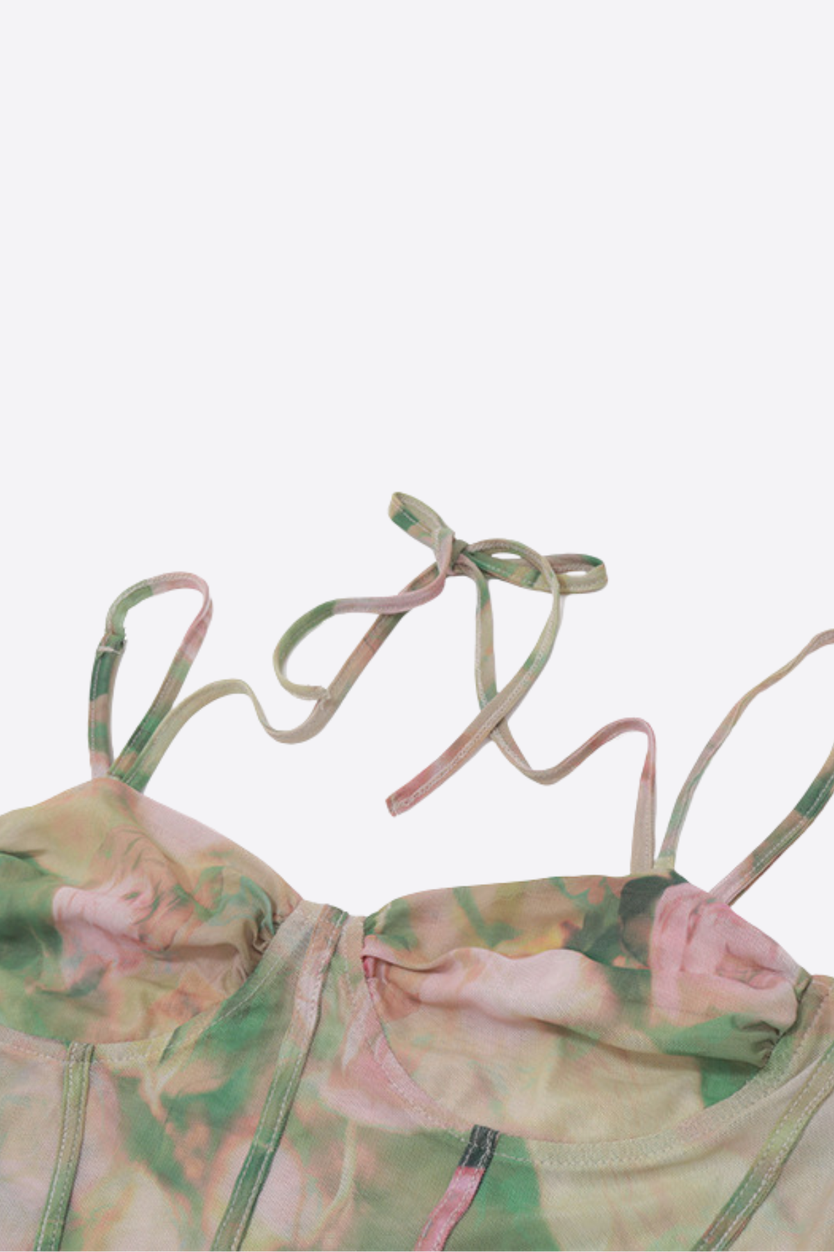 Floral Print Spaghetti Strap Slit Dress