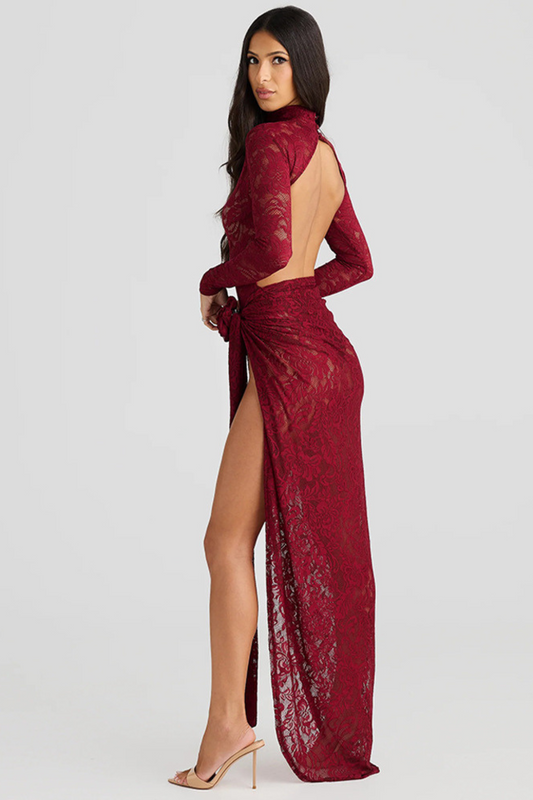 Floral Lace Maxi Skirt Set