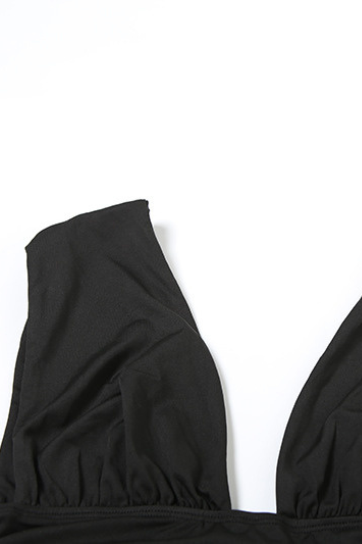 Ruched V-Neck Crop Top & Shorts Set