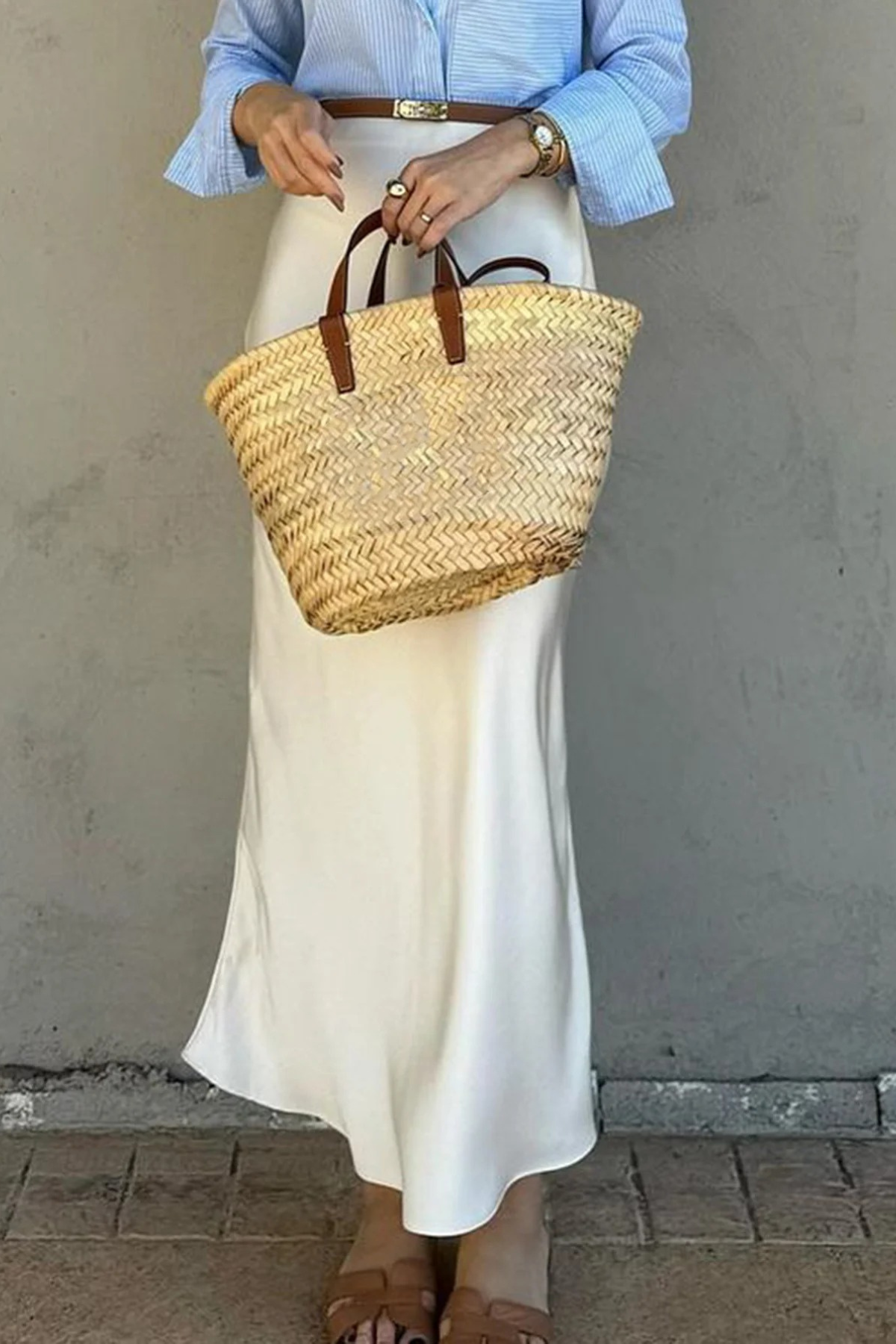 Solid Long Skirt