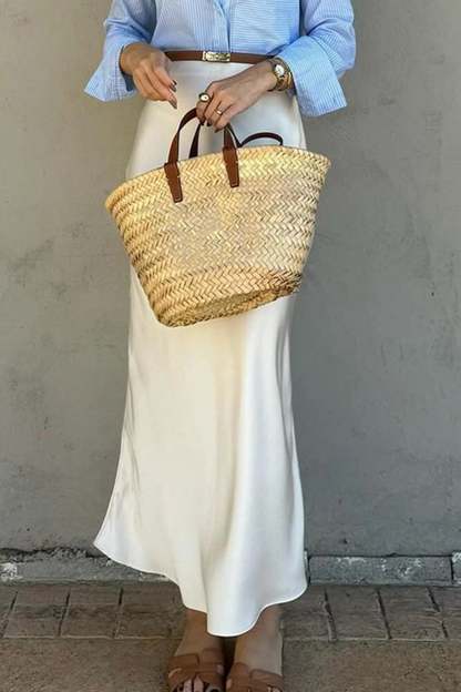 Solid Long Skirt