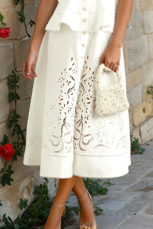 French Ruffled Midi Dress