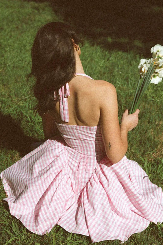 Gingham Cinch Dress
