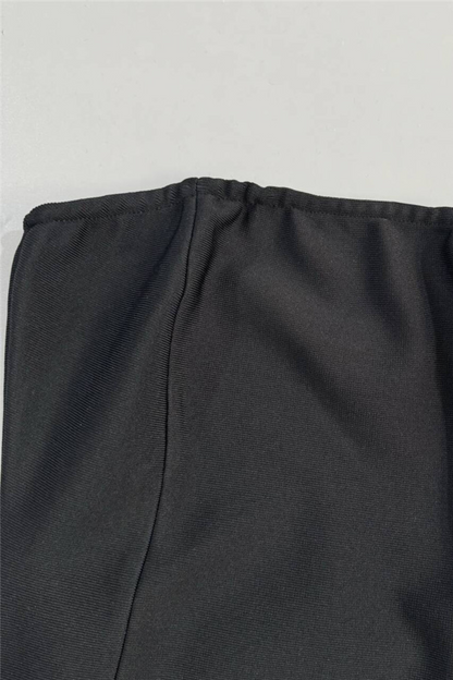 Color Block Asymmetrical Tube Dress