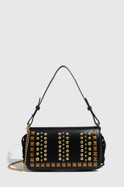 Retro Tassel Rivet Crossbody Bag