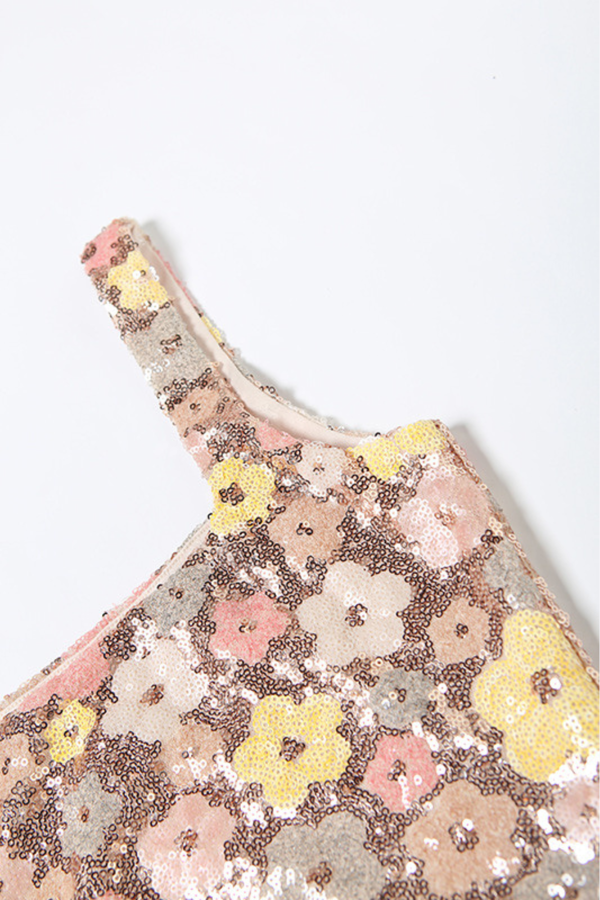 Floral Sequin Mini Dress