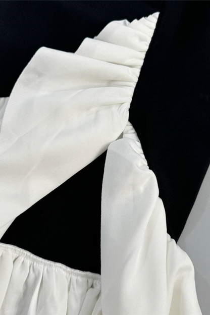 Color Block Asymmetrical Tube Dress