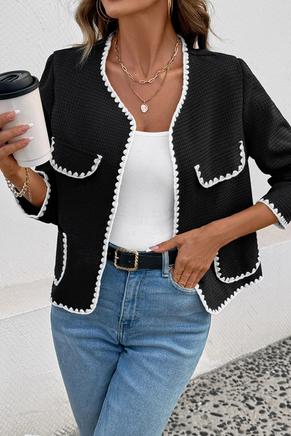 Contrast Trim Cardigan