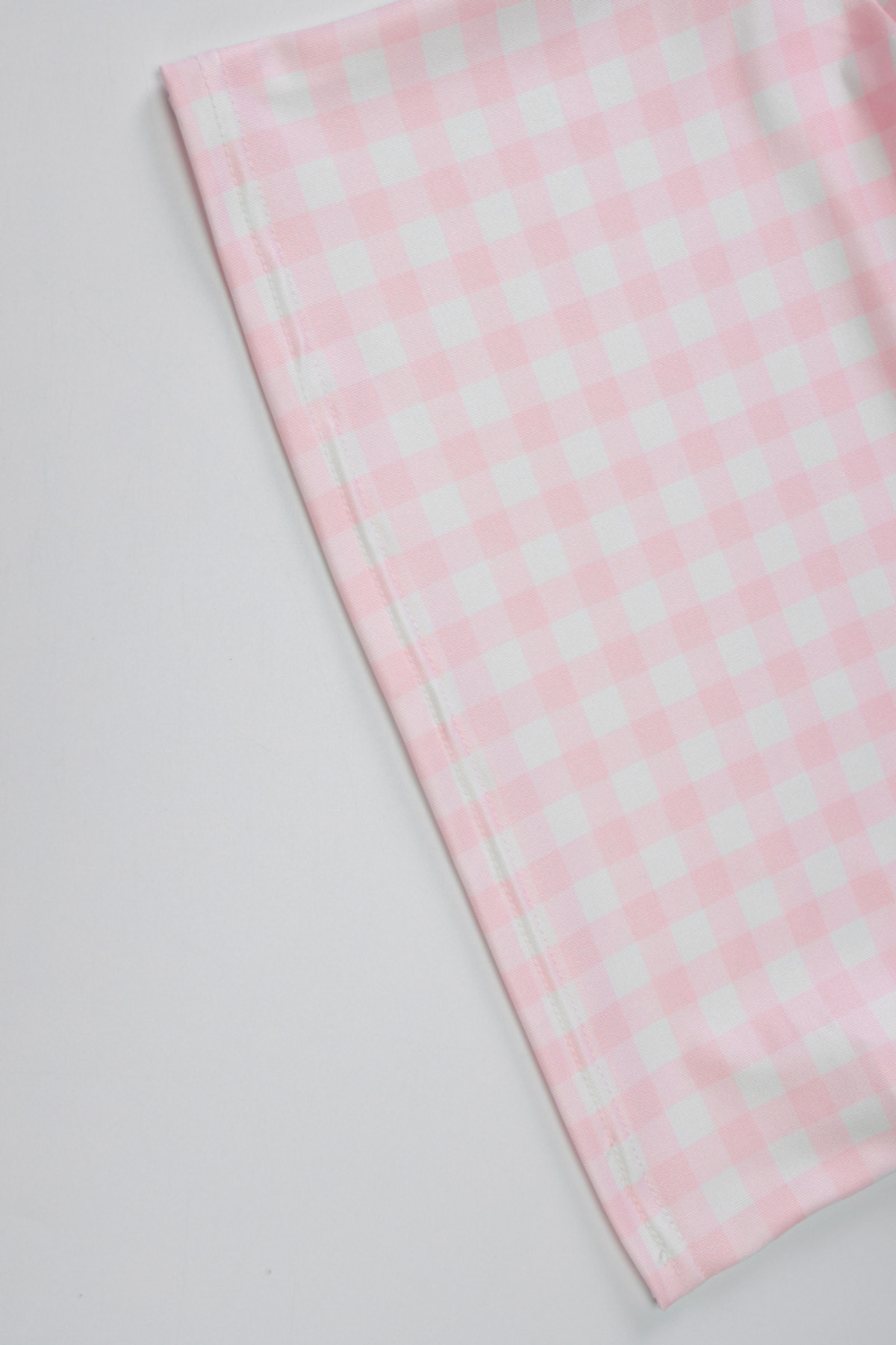 Slim Fit Check Square Neck Tank Top