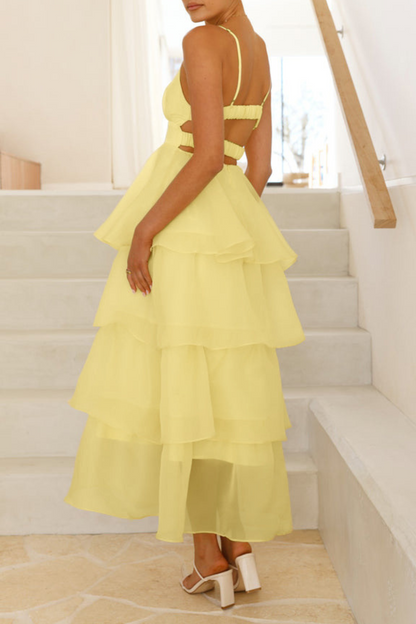 Ruffle Spaghetti Strap Dress