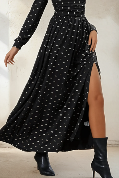 Elegant Bow Detail Long Dress