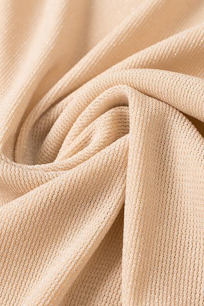 Solid Halter Crop Top & Slit Maxi Skirt Set