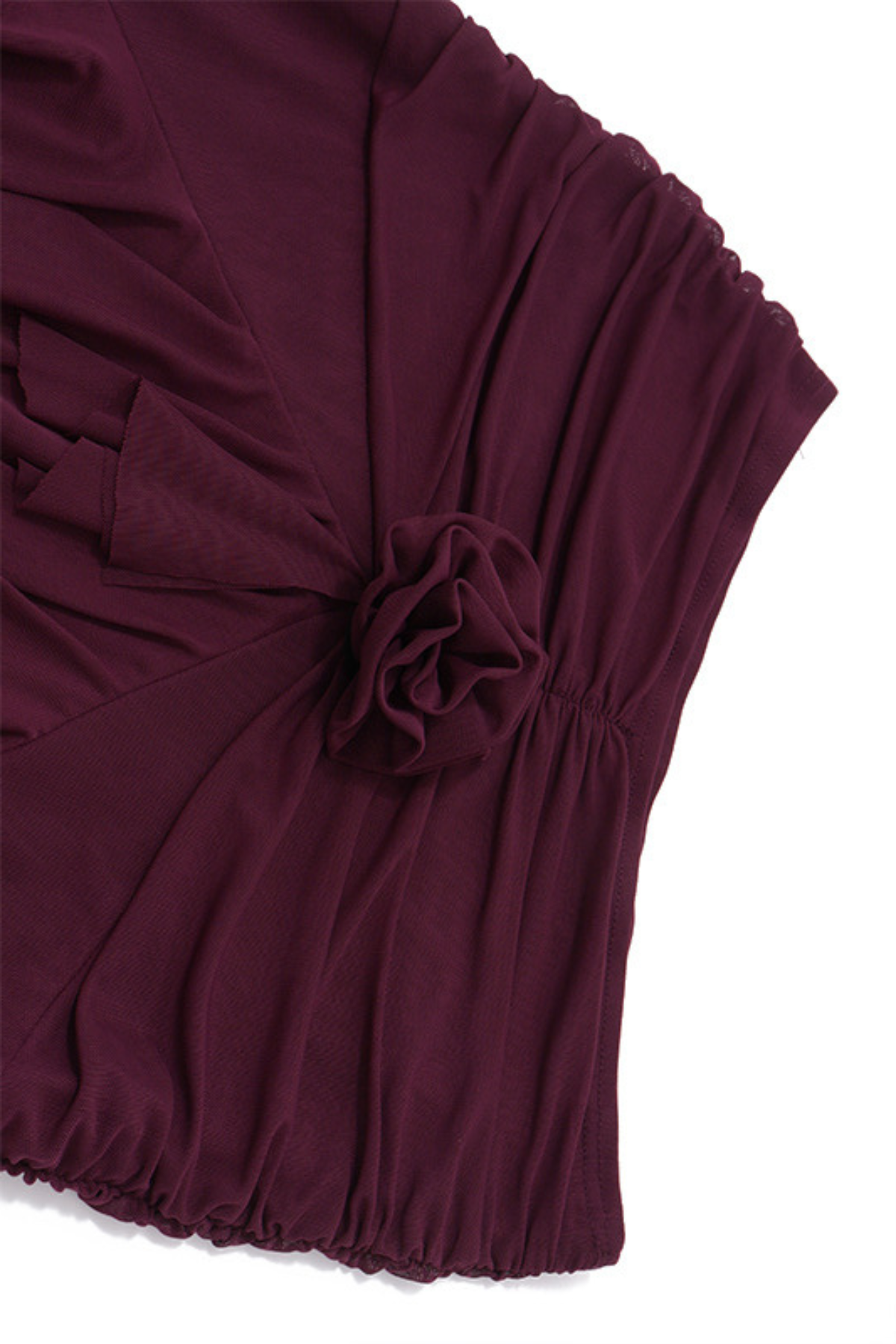 Strapless Ruffle Patchwork Maxi Skirt Set