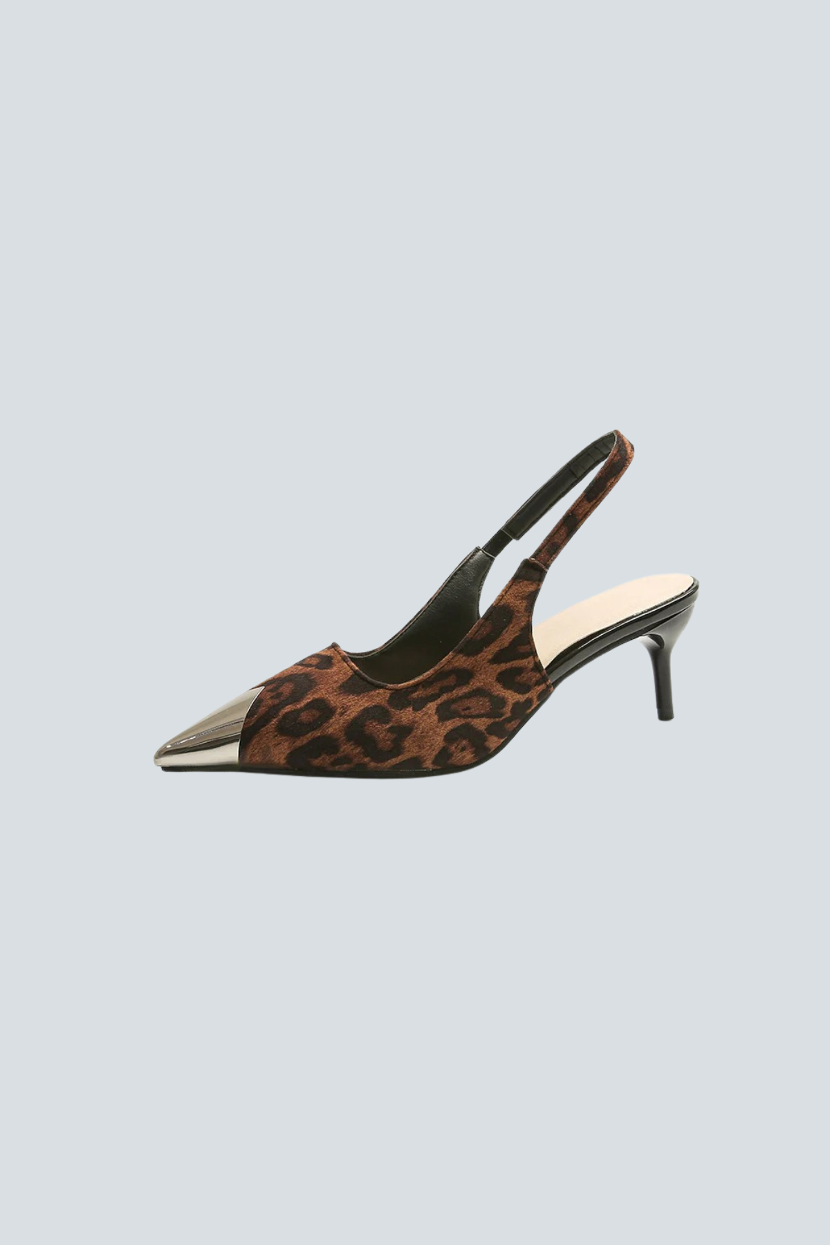 Hollow-Out Leopard Print Stiletto Heels
