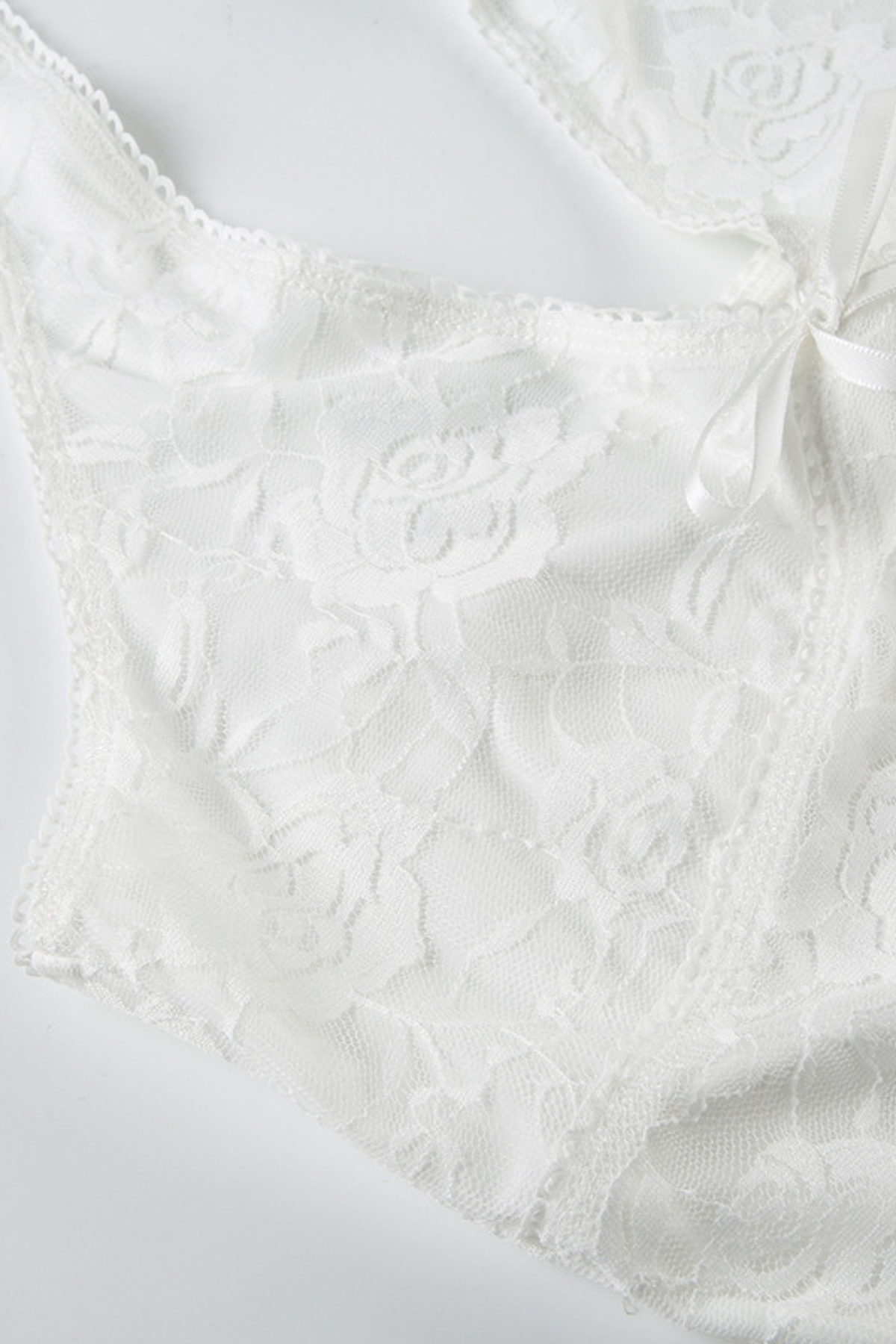 Ruffle Lace Halter Tank