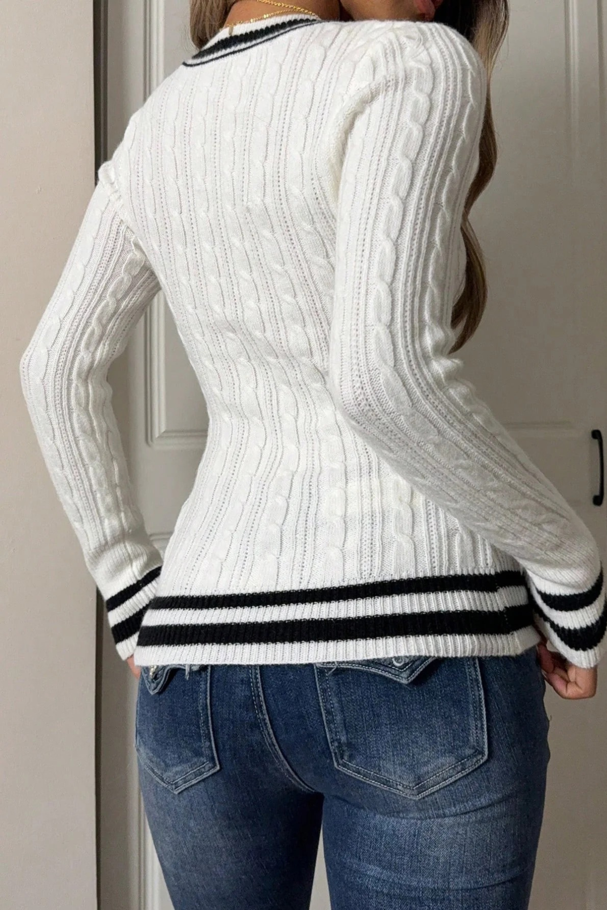 Minimalist V-Neck Wool Sweater