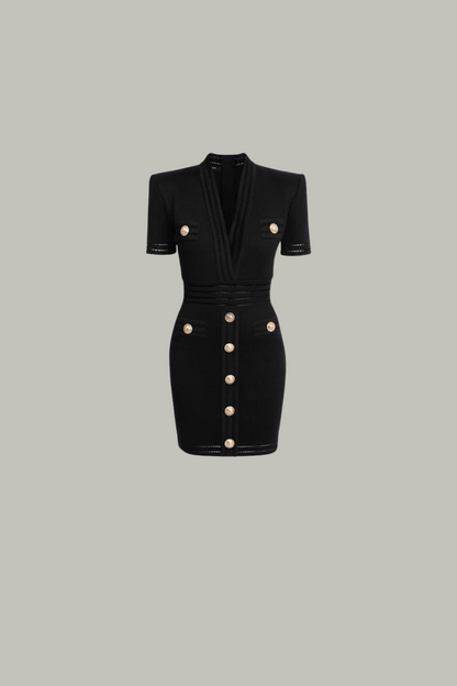 Autumn Knitted V-Neck Dress