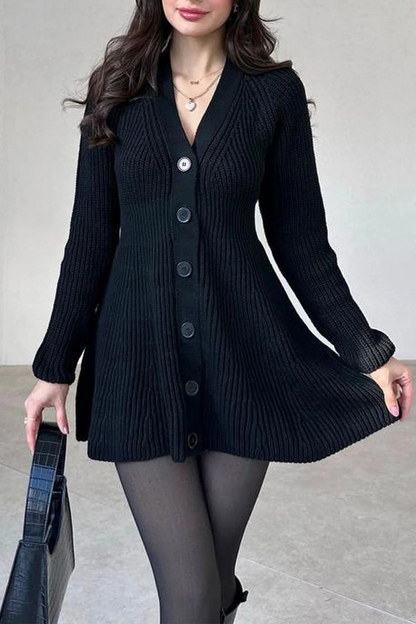 Knit A-Line Sweater Dress