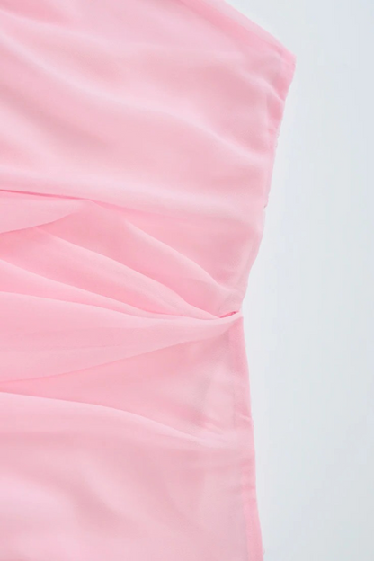 Ruffled Lace Sweetheart A-Line Dress