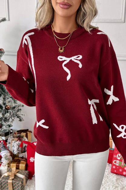 Christmas Bowknot Sweater