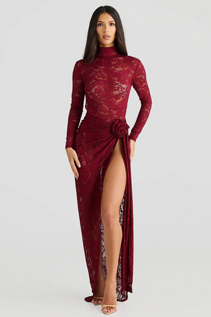 Floral Lace Maxi Skirt Set