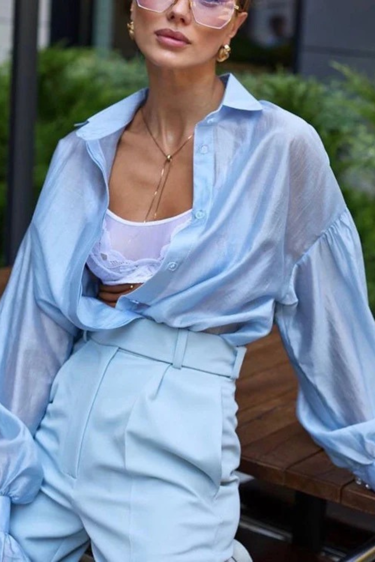 Elegant Loose Fit Ruched Button Shirt
