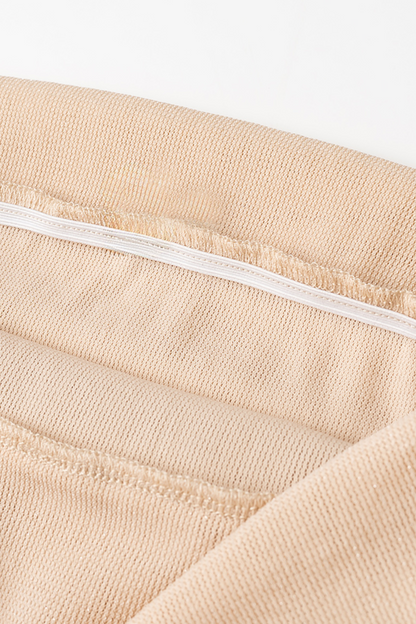 Solid Halter Crop Top & Slit Maxi Skirt Set