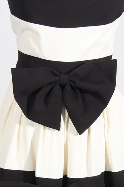 Striped Bow Maxi Dress