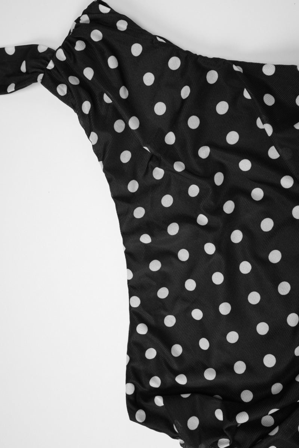 Mesh Polka Dot Capri Pants Set