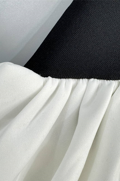 Color Block Asymmetrical Tube Dress