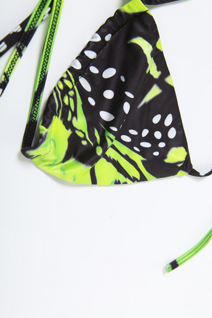 Sexy Printed Three-Piece Swim Set