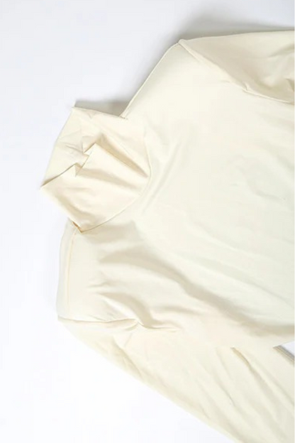 Mock Neck Cutout Backless Ruched Dress