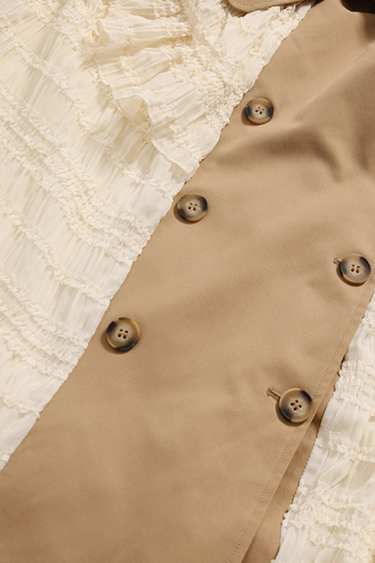 Lace Long Trench Coat